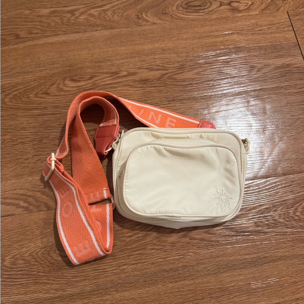 Aerie Offline Cream and Orange Crossbody Bag